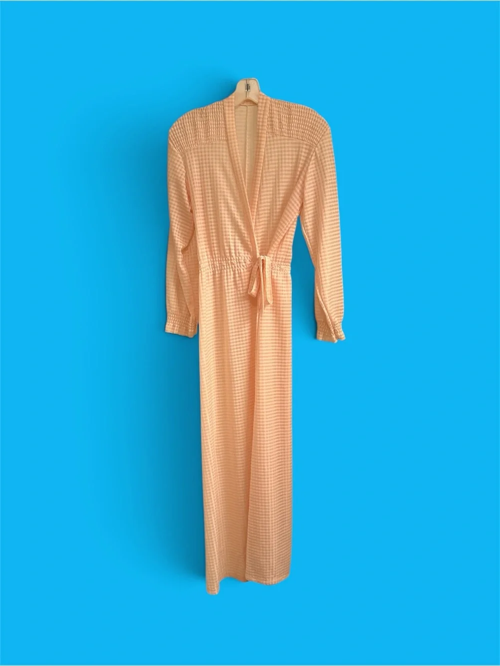 Women's Peach Long Sleep Nightgown & Robe